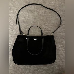 Kate Spade Black Velvet Shoulder Bag